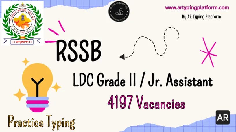 Rajasthan RSSB LDC Grade II/Junior Assistant & IA Recruitment 2024 ...