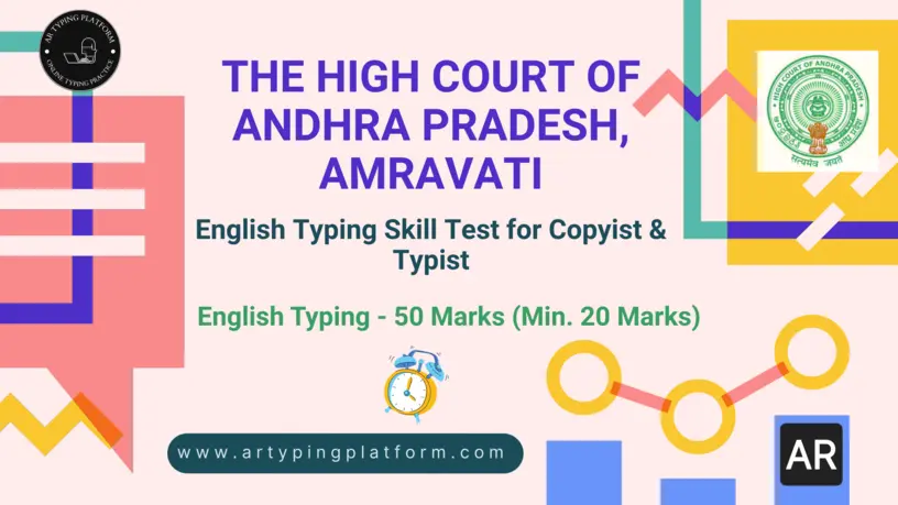 Andhra Pradesh High Court (APHC) Copyist & Typist Recruitment 2025 English Typing Rules.