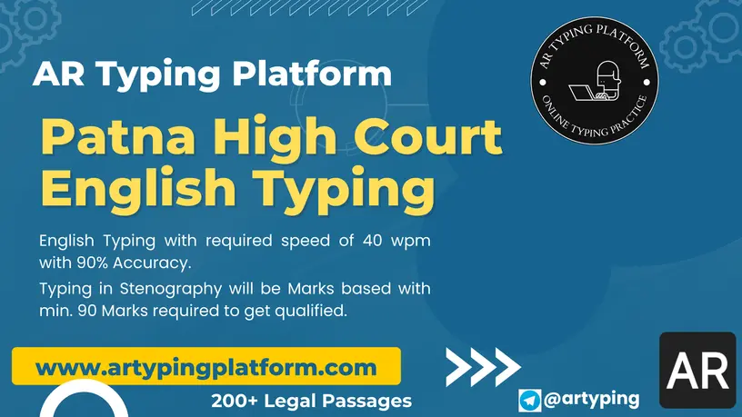 Patna High Court (PHC) Stenography Recruitment 2025 English Typing Rules.